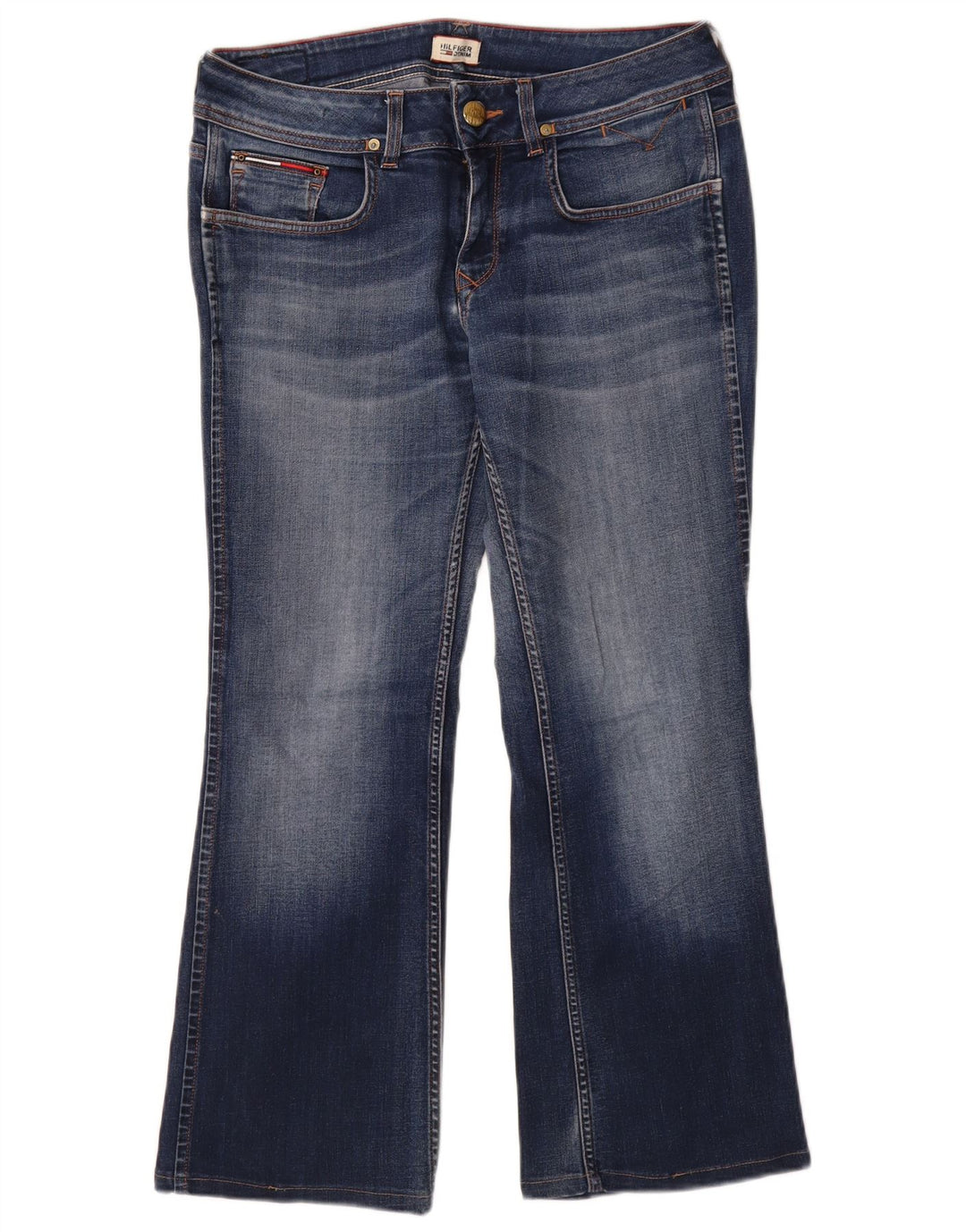 TOMMY HILFIGER Dame Bootcut Jeans W30 L27 Blå Bomuld