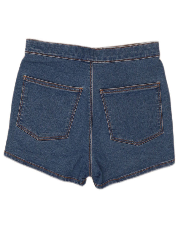 Pantaloni scurți din blugi Topshop pentru femei UK 10 Small W25 Blue Bumbac