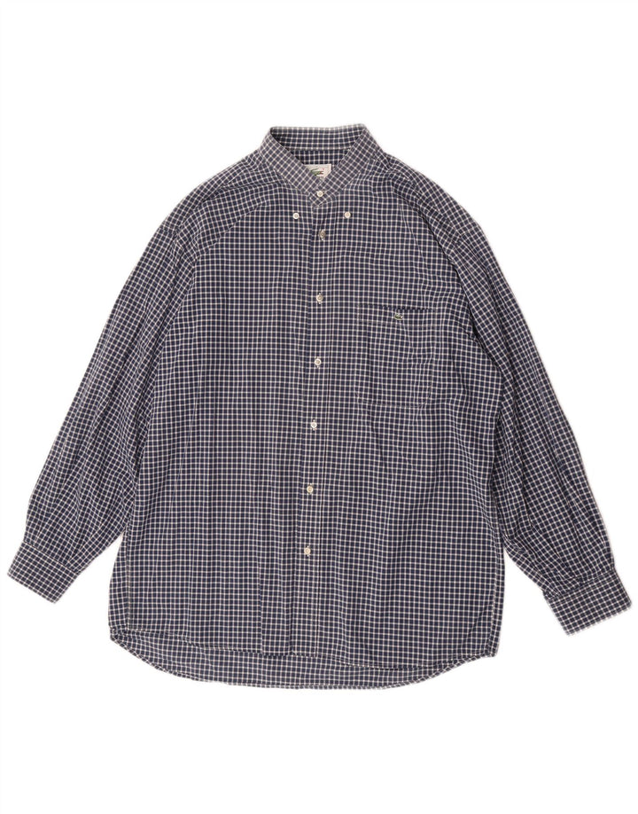 Camicia da uomo Lacoste taglia 41 grande a quadretti blu navy