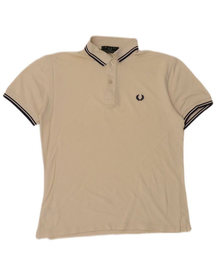 Fred Perry Herren Poloshirt Small Beige Baumwolle