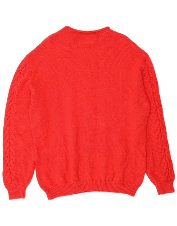 Maglione da uomo a collo alto Les Copains IT 52 Large in lana vergine rossa