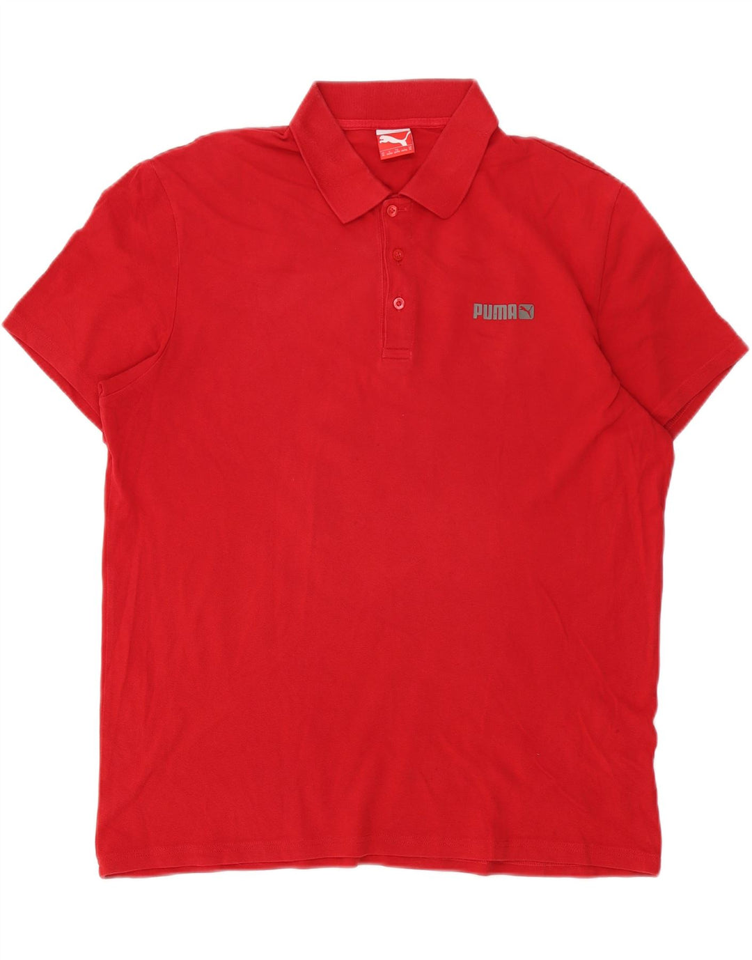 Puma Mens Polo Shirt XL Red Cotton