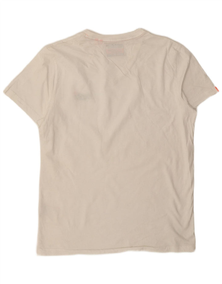 Superdry Mens T-Shirt Top XL White Cotton