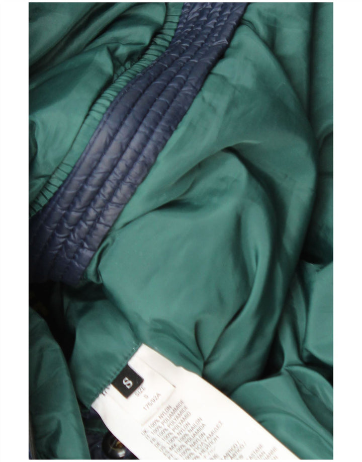 Diesel Mens Hooded Padded Jacket UK 36 Small Navy Blue Nylon