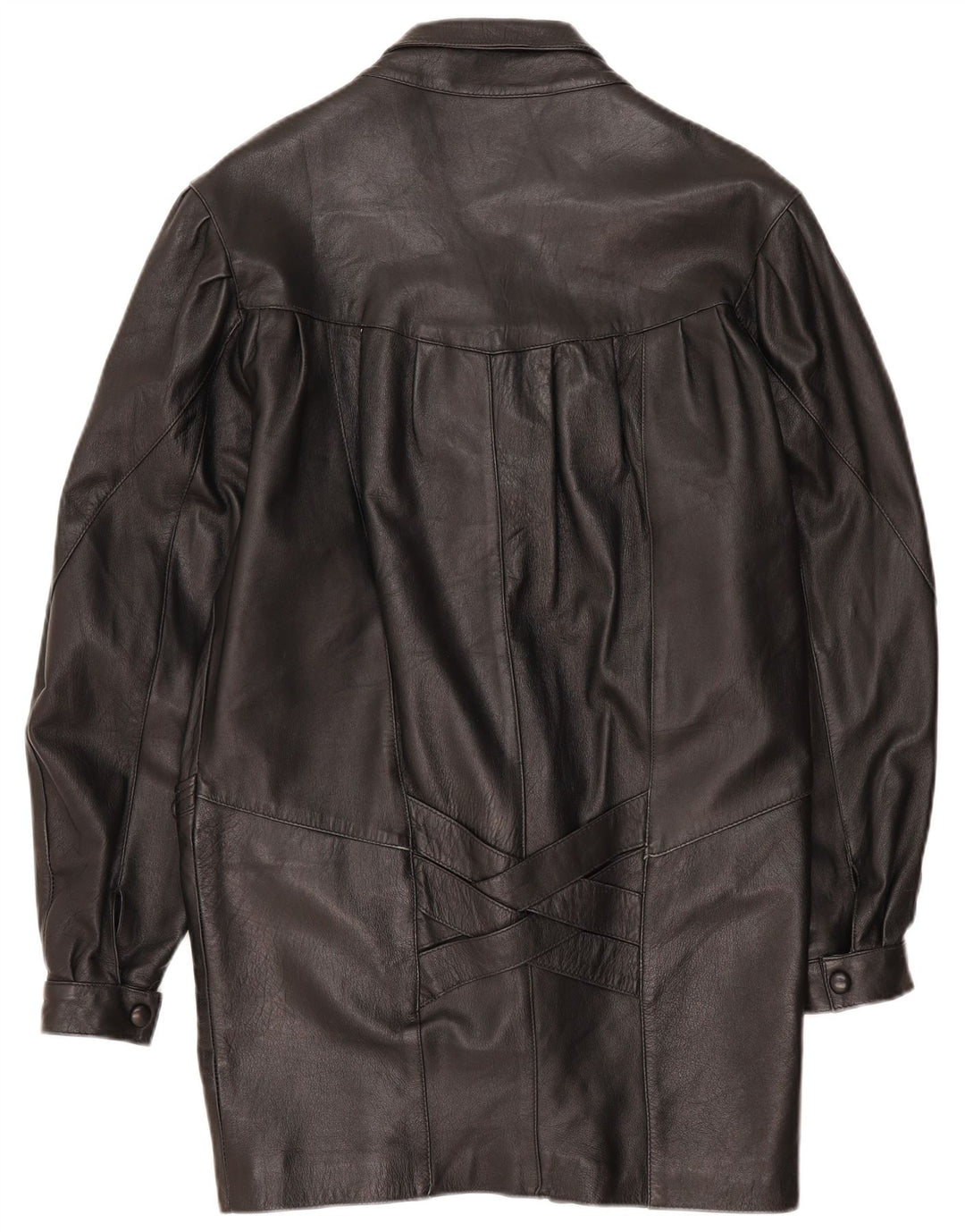 Trekway Damen Ledermantel UK 10 Small Schwarz