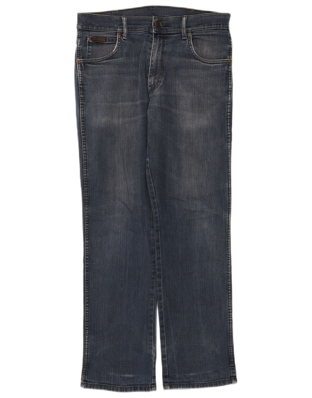 WRANGLER Mens Texas Stretch Straight Jeans W32 L30 Blue Cotton