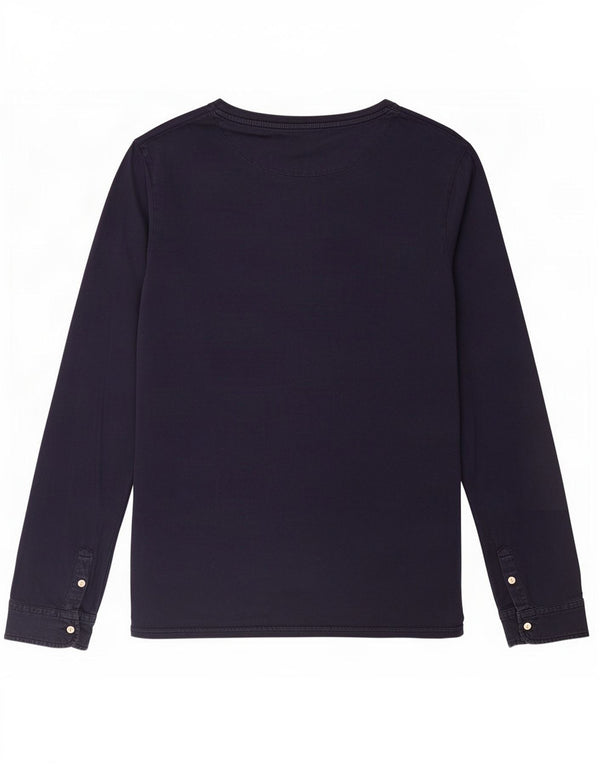 Scotch & Soda Mens Top Long Sleeve Large Navy Blue Cotton