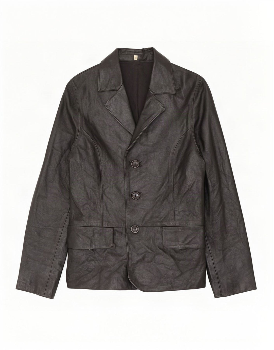 Vintage mujer chaqueta de cuero Reino Unido 10 pequeño negro