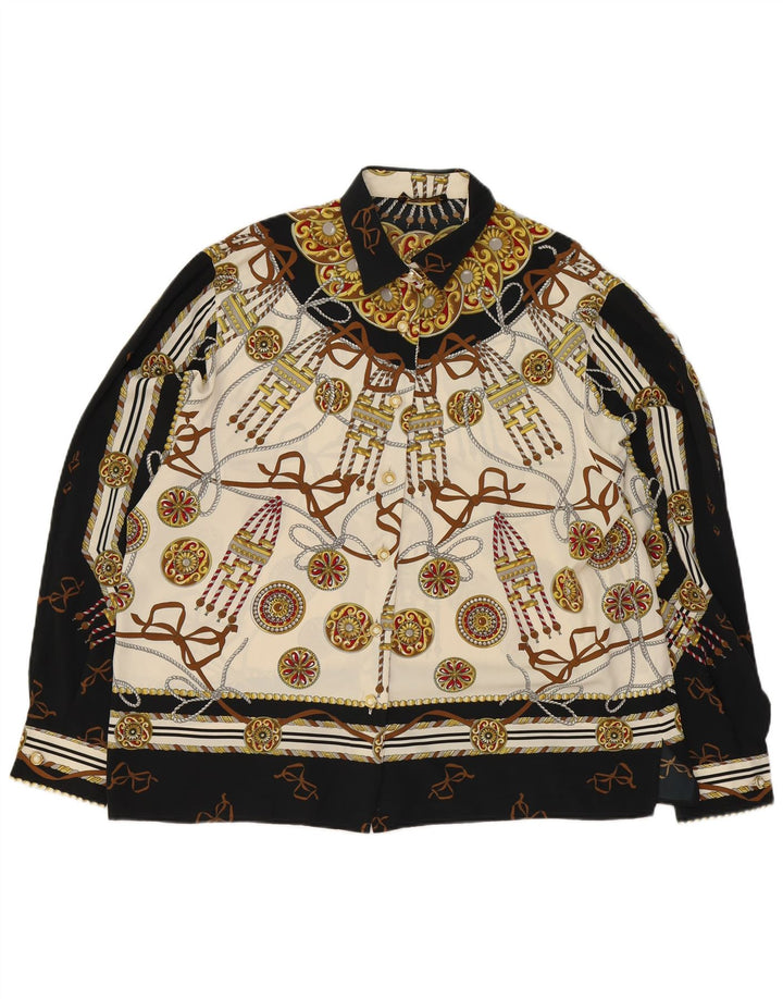 VINTAGE Womens Abstract Pattern Shirt UK 18 XL Multicoloured Polyester