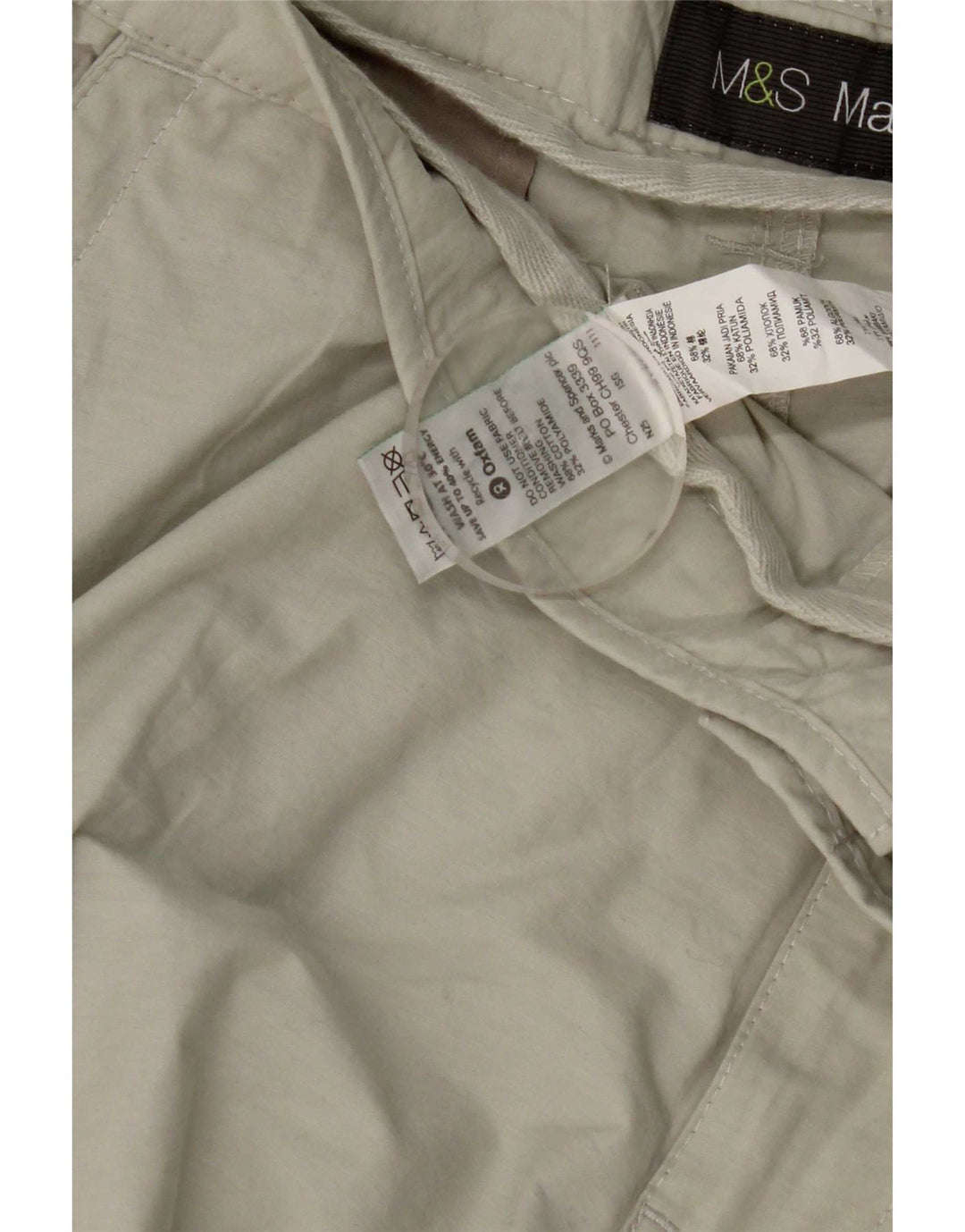 Marks & Spencer Mens Cargo Bermuda Shorts W38 XL Beige Cotton