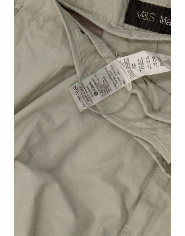 Marks & Spencer Mens Cargo Bermuda Shorts W38 XL Beige Cotton