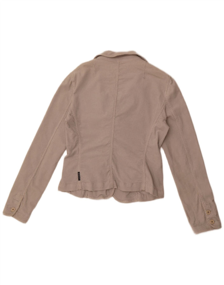 Giacca blazer in velluto a coste a 3 bottoni da donna Armani Jeans UK 12 Grigio medio