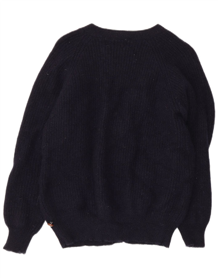 AMERICA Womens Cardigan Sweater IT 52 2XL Navy Blue Wool