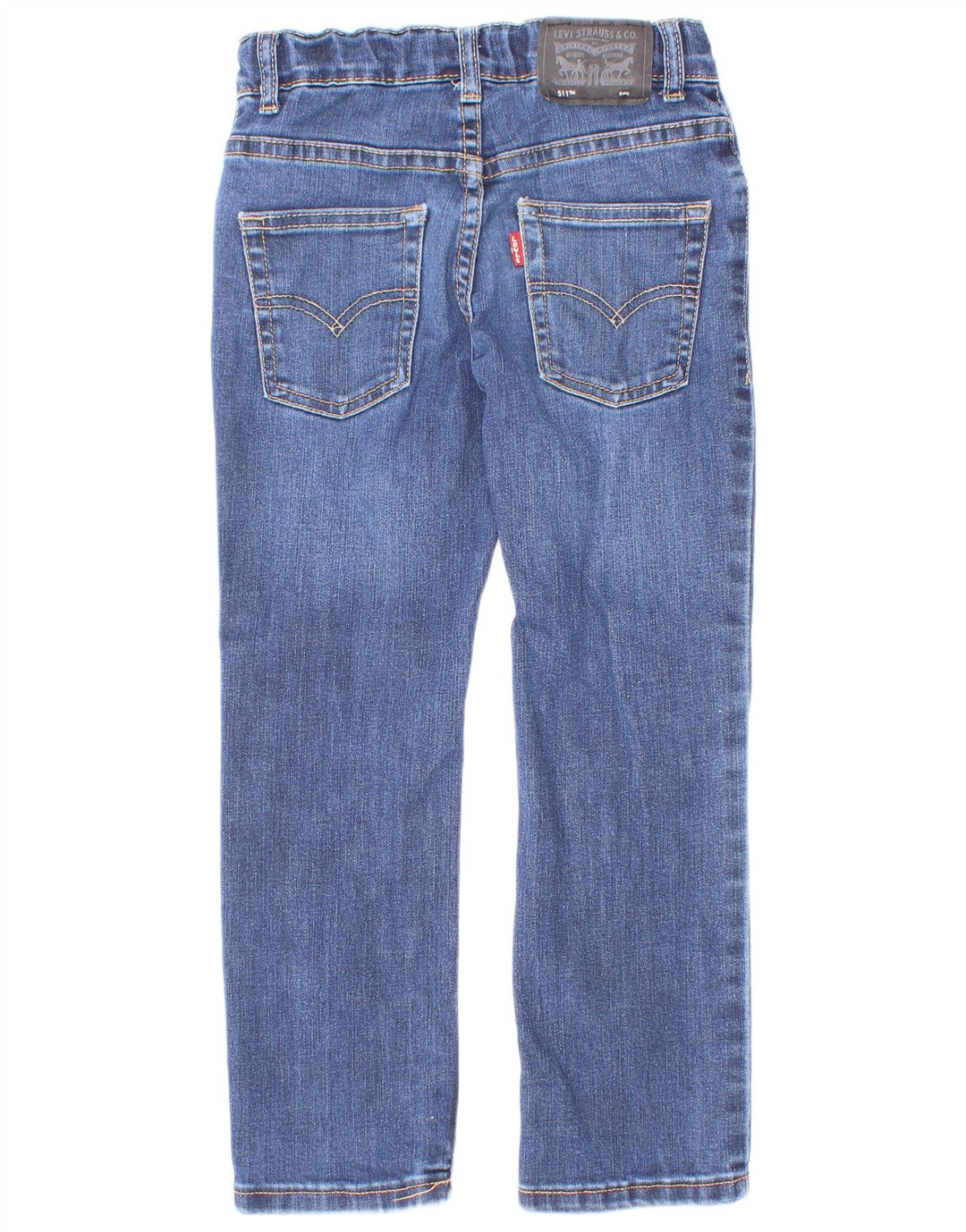 Levi's Boys Straight Jeans 5-6 år W22 L20 Blå Bomuld