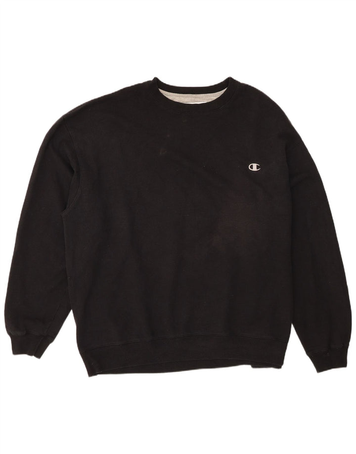 Champion Mens Sweatshirt Jumper 3XL Black Cotton