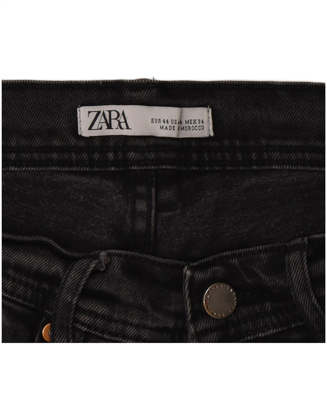 Zara Mens Slim Jeans EU 44 Large W34 L30 Grey Cotton