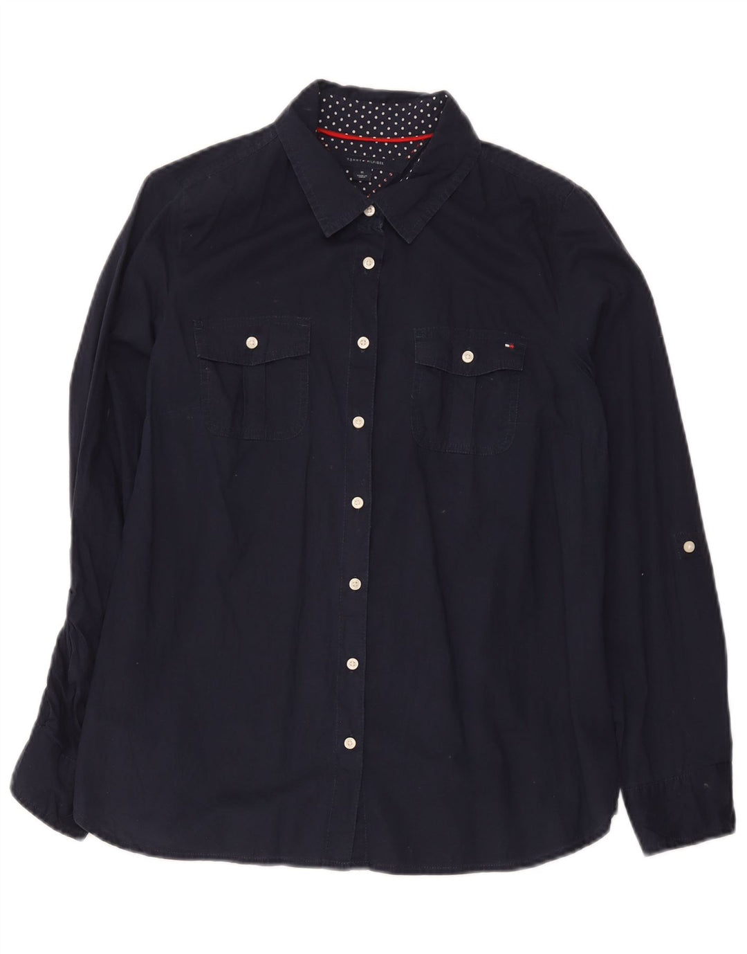 Camicia da donna Tommy Hilfiger UK 14 medio blu navy