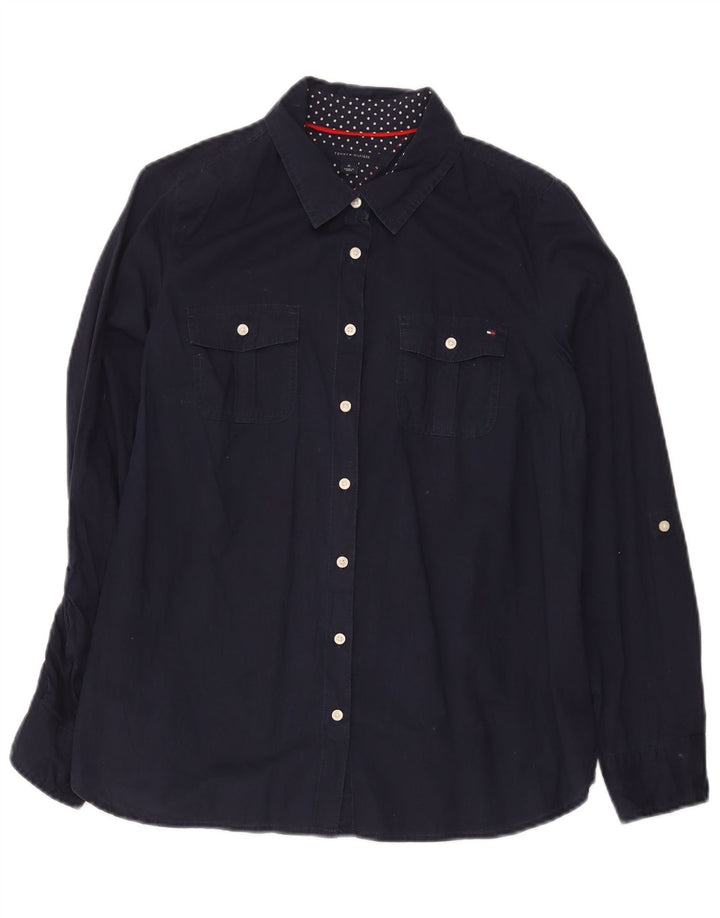 Camicia da donna Tommy Hilfiger UK 14 medio blu navy