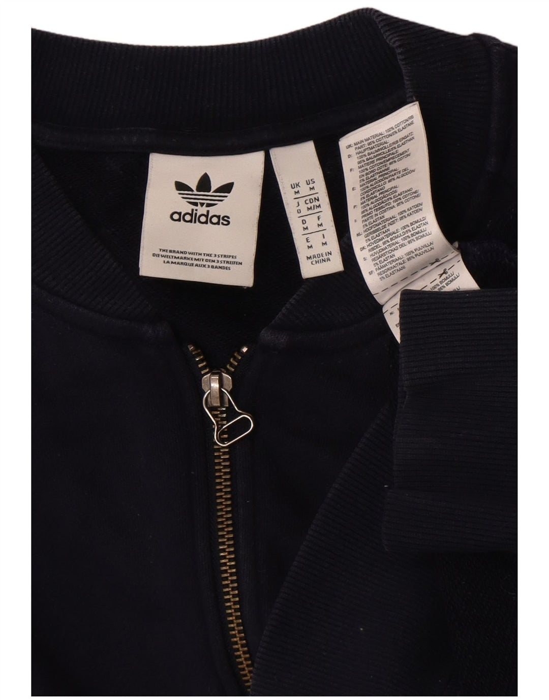 Adidas Herren-Trainingsanzug-Top-Jacke, mittelgroß, Marineblau