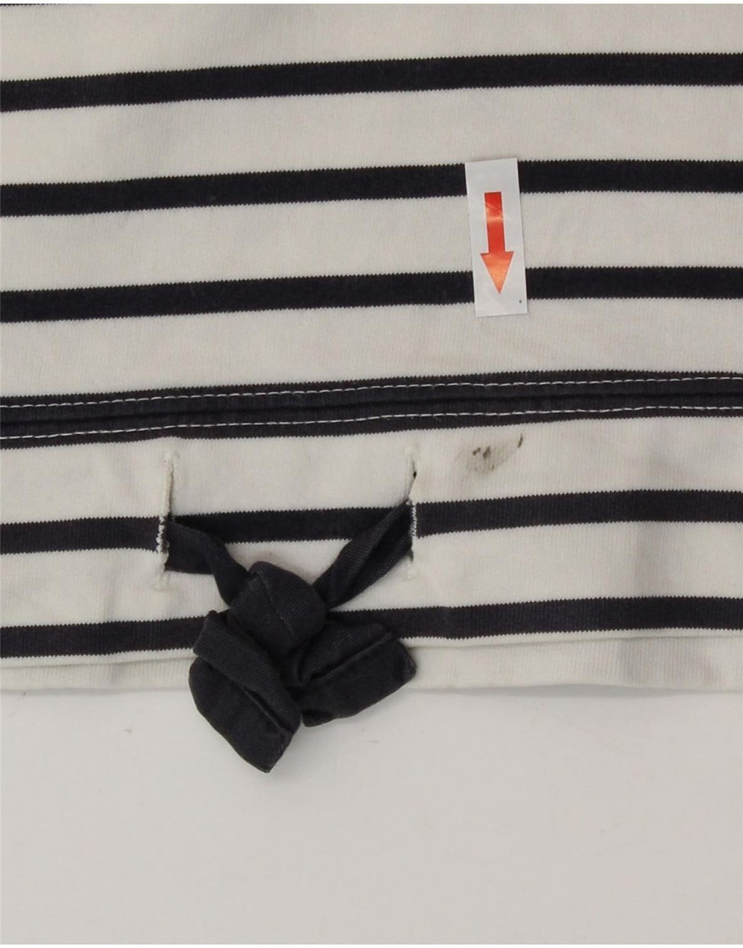 Joules Womens Button Neck Sweatshirt Jumper UK 16 Large White Striped
