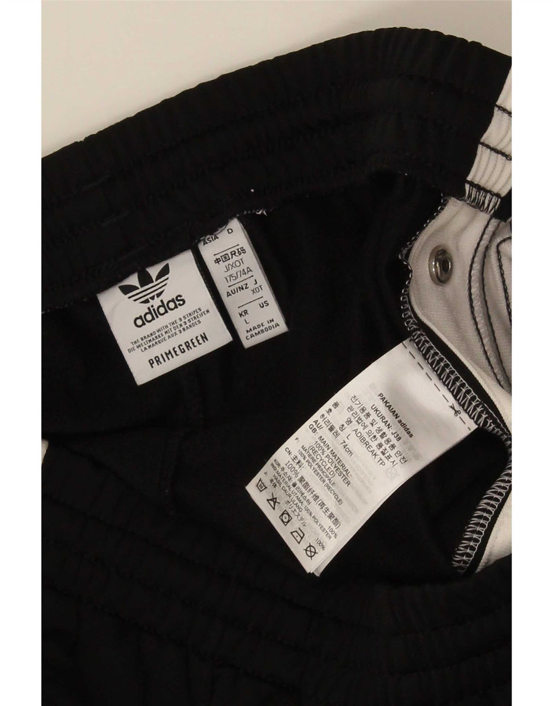 Adidas Pantalon de survêtement pour homme Large Noir Colorblock Polyester