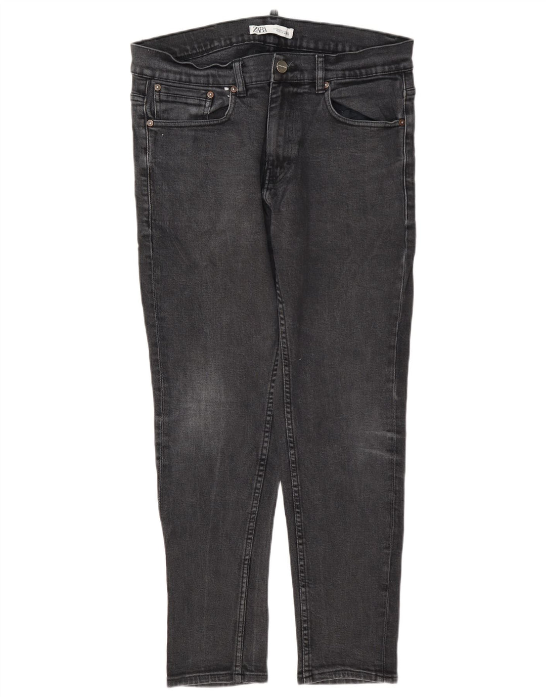 Blugi slim pentru bărbați Zara EU 44 Large W34 L30 Gri Poliester