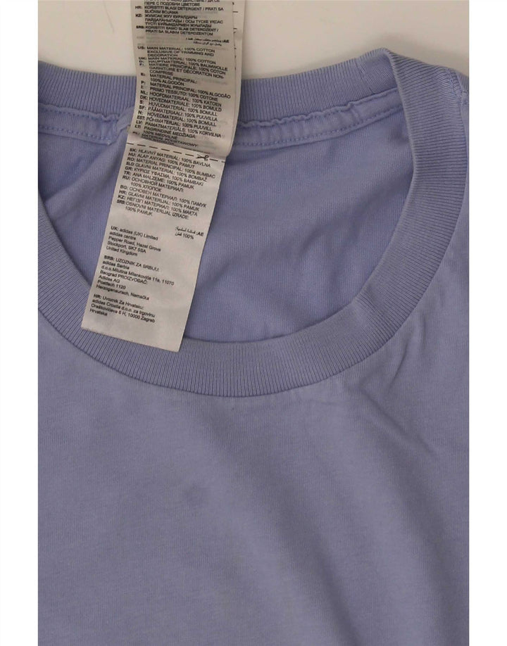 Adidas Mens T-Shirt Top Large Blue Cotton