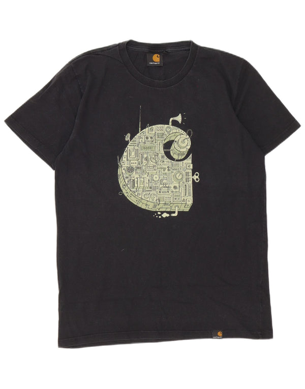 Carhartt Mens Graphic T-Shirt Top Medium Black Cotton