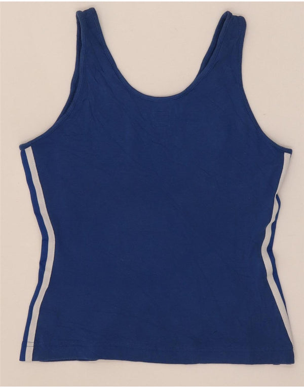 Adidas ženski kratki prsluk UK 10 Small Blue Cotton