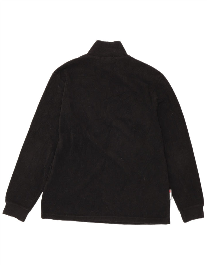 INVICTA Herren-Fleecepullover mit Reißverschluss am Hals, Größe L, Schwarz