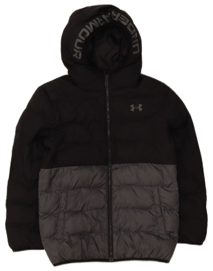 Under Armour Jungen Graphic Wattierte Jacke 10–11 Jahre Schwarzer Farbblock