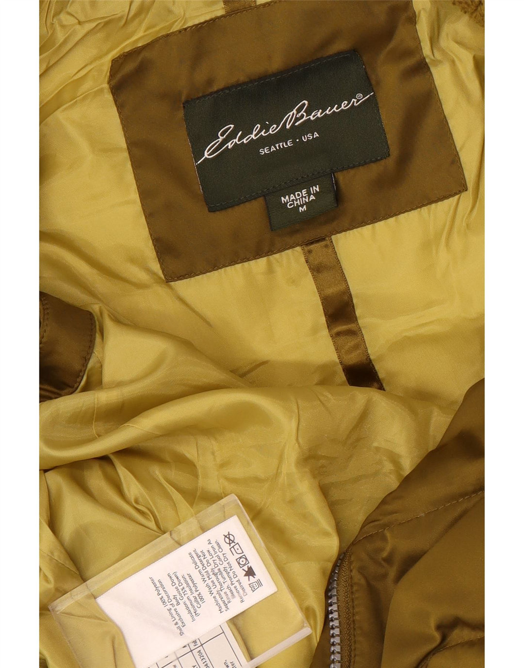 Eddie Bauer Damen Wattierte Weste UK 14 Medium Khaki Polyester