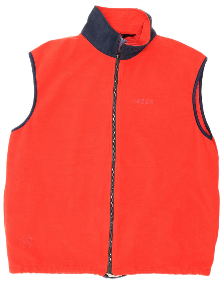 Aesse Mens Sleeveless Tracksuit Top Jacket XL Red
