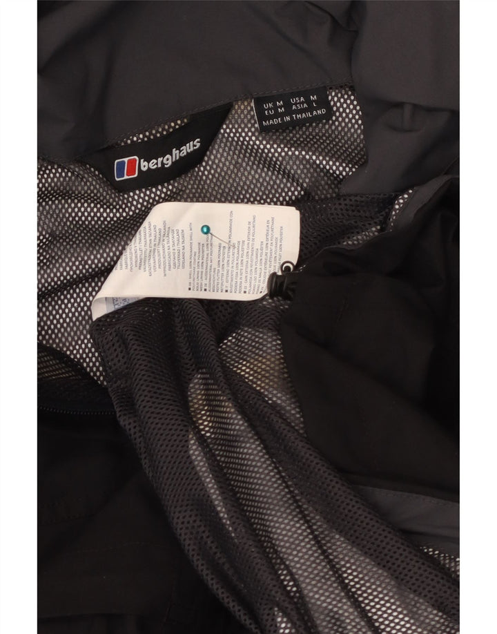 Berghaus Mens Hooded Rain Jacket UK 38 Medium Black Polyamide