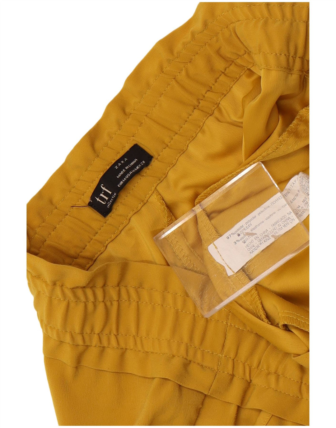 Zara Womens Tapered Cropped Trousers Medium W28 L25 Yellow Polyester