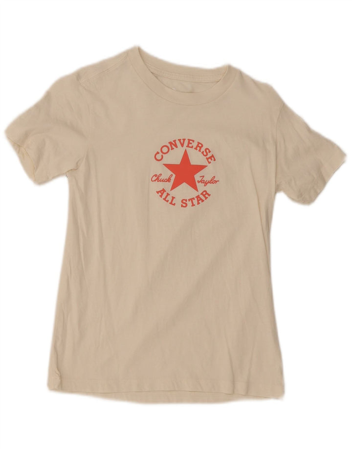 Converse Womens Graphic T-Shirt Top UK 8 Small White