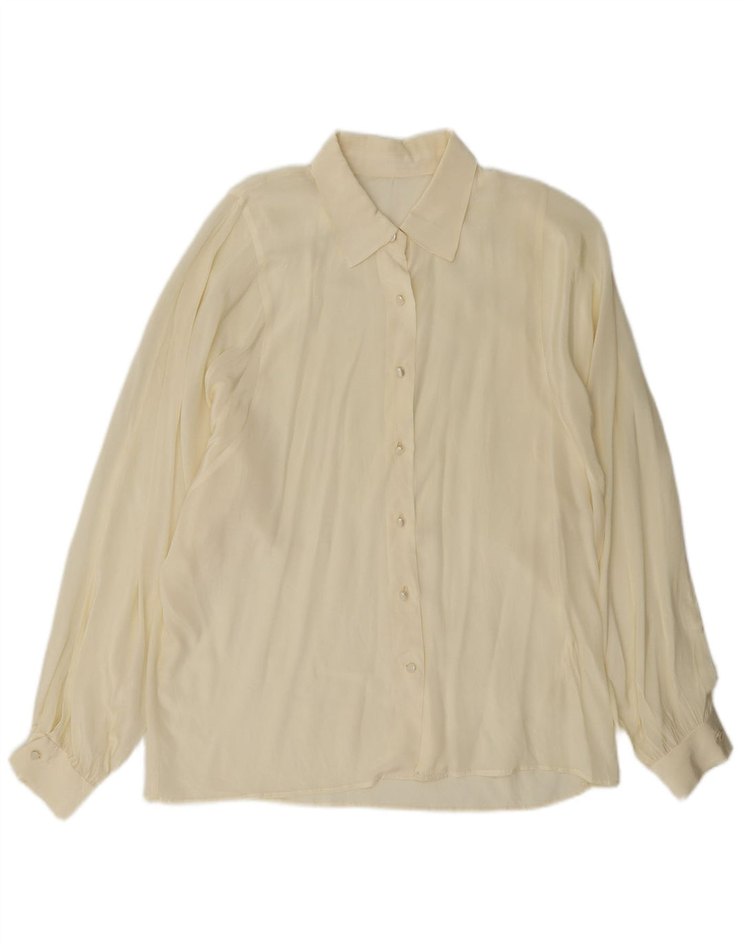 Vintage Womens Shirt Blouse UK 16 Large Off White