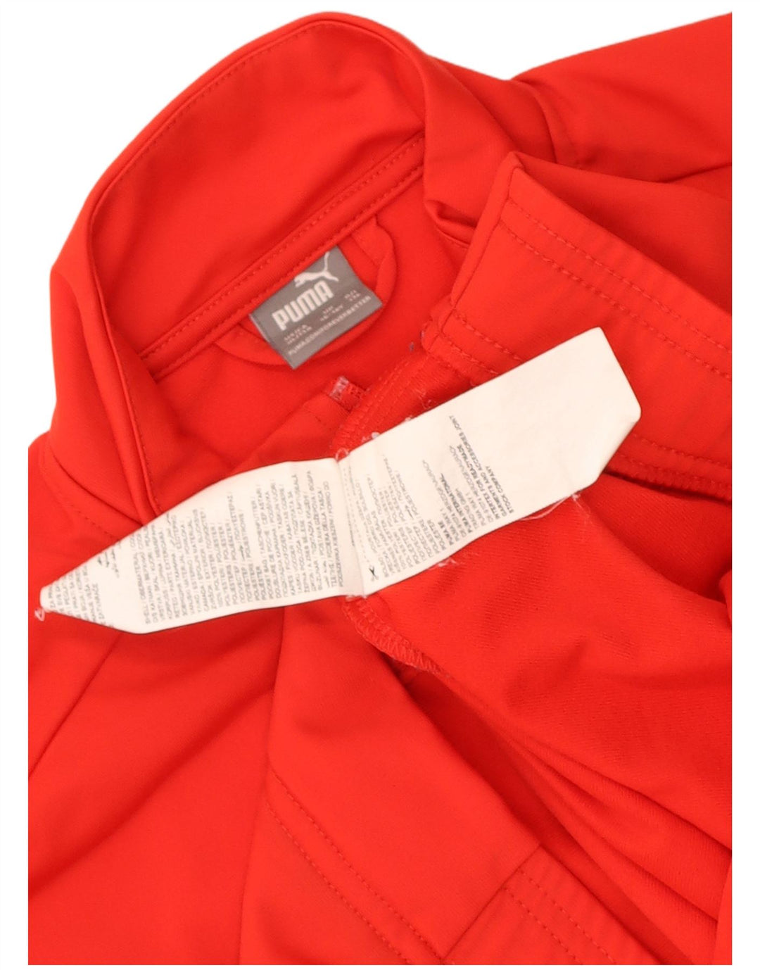 Puma Girls Tracksuit Top Jacket 15-16 Years Red Colourblock Polyester