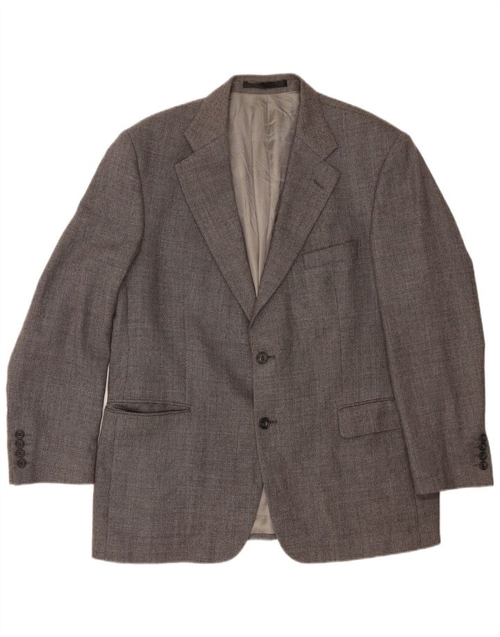 Marks & Spencer Mens 2 Button Blazer Jacket UK 44 XL Grey New Wool