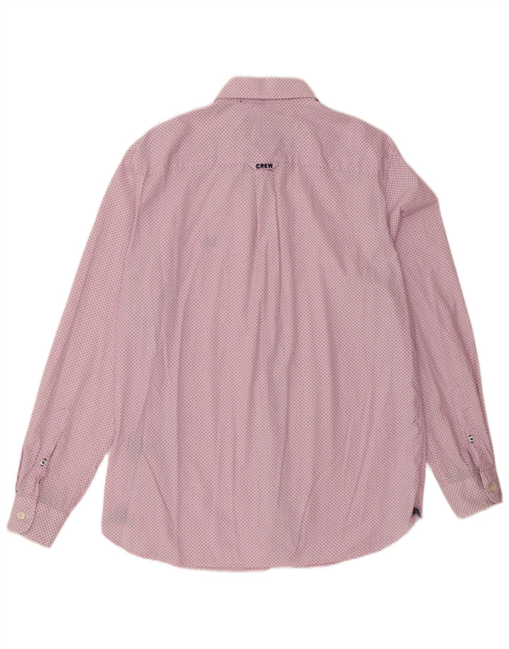Crew Clothing Mens Classic Fit Shirt Medium Pink Spotted Cotton