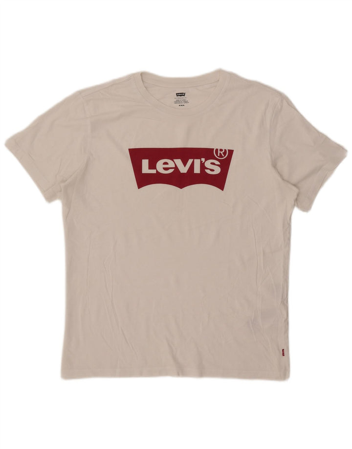 Levi's Herre grafisk T-shirt top mellem hvid bomuld