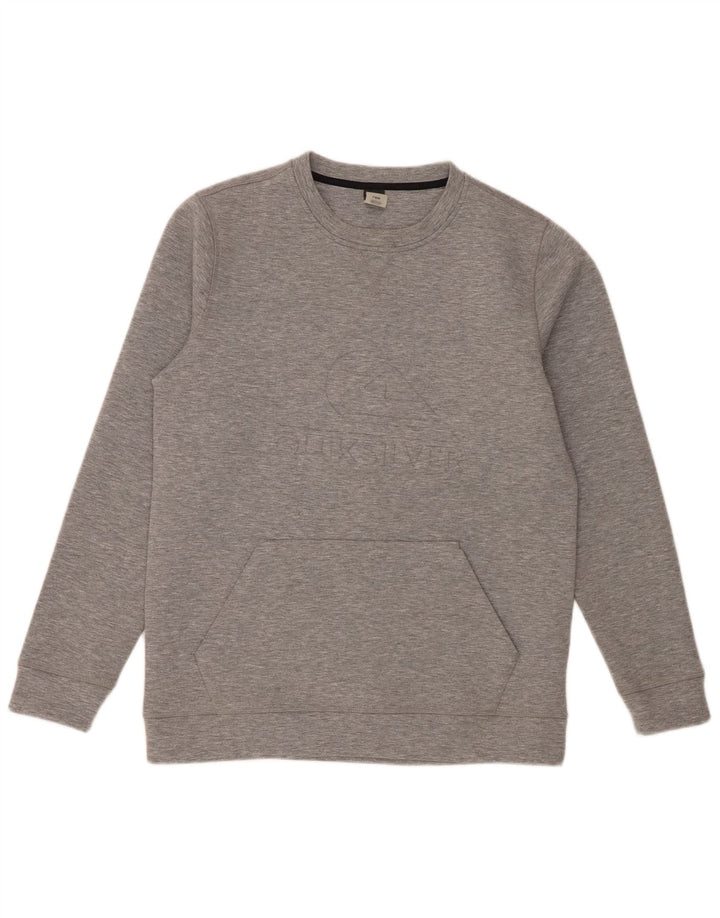 Quiksilver Herre grafisk sweatshirt jumper stor grå polyester