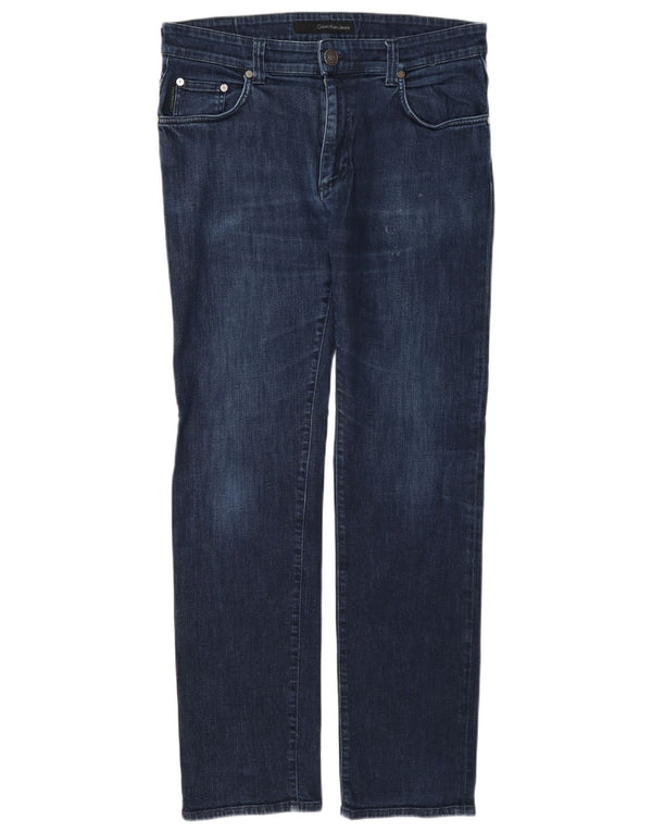 Damskie jeansy Calvin Klein Slim W31 L31 Granatowe, bawełniane