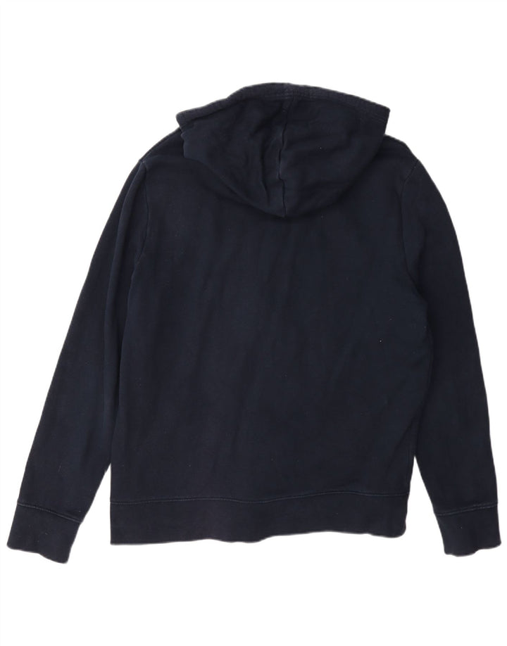 Marks & Spencer Mens Zip Hoodie Sweater Large Navy Blue Cotton