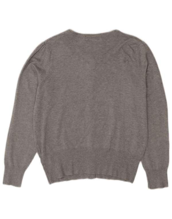 Maglione cardigan da donna Marks & Spencer UK 12 Viscosa grigio medio