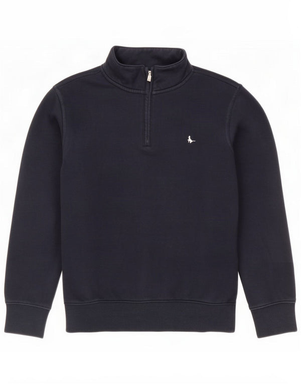 Jack Wills Mens Zip Neck Sweatshirt Jumper Small Navy Blue