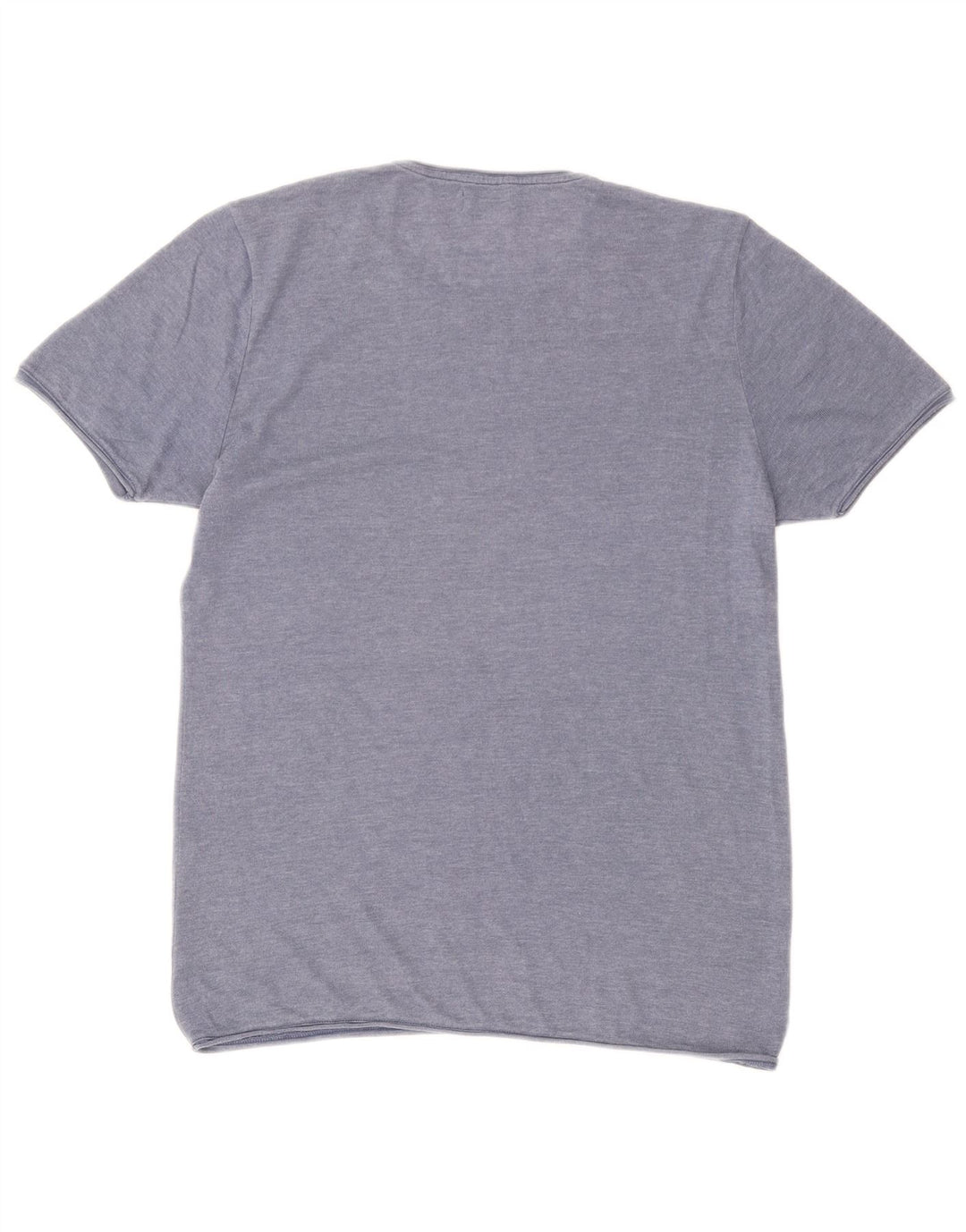 Zara Mens T-Shirt Top Large Blue Cotton