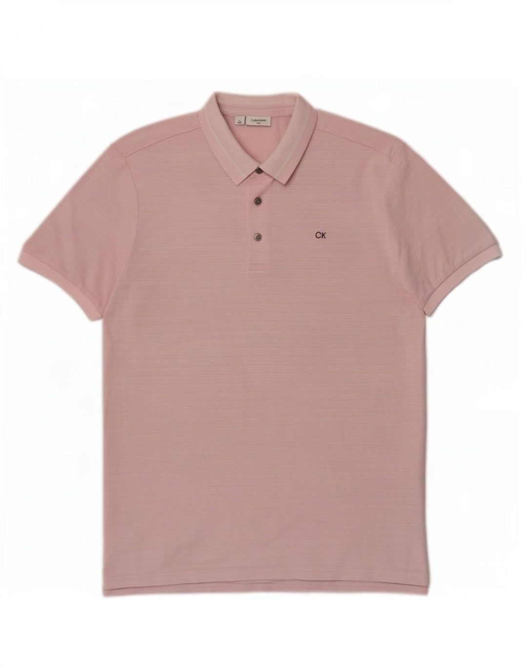 Calvin Klein Polo Homme Rose Moyen Rayures Polyester