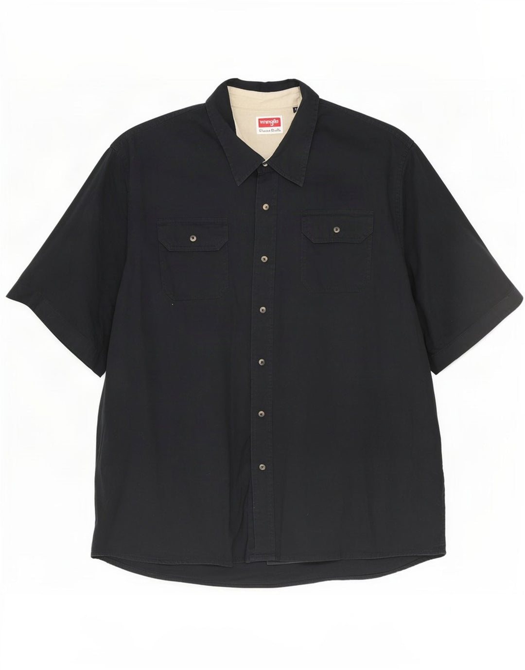 Camicia a maniche corte da uomo Wrangler 3XL cotone nero