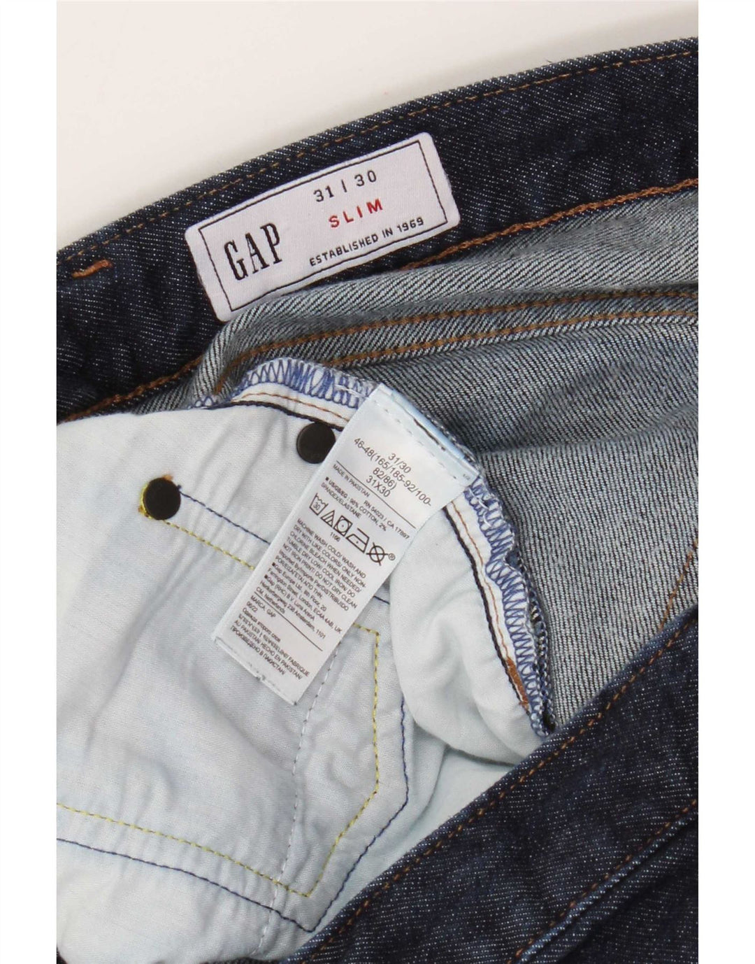 Gap Mens Slim Jeans W31 L30 Navy Blue Cotton